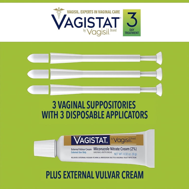 Vagisil Vagistat 3-Day Vaginal Antifungal Cream and Suppositories for Yeast  Infection Treatment - Walmart.com