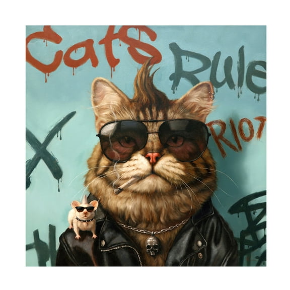 Canvas Wall Art - Lucia Heffernan 'Bad Pussy' Wall Art for Living Room, Bedroom, or Office Décor by Trademark Fine Art - 14 x 14 Inches