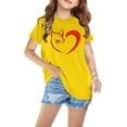 thumbnail image 1 of RXIRUCGD T-shirt Imprimé Halloween pour Enfants Garçons Filles Mode Mignon Col Rond Manches Courtes (Jaune, Taille : 4 Ans), 1 of 4