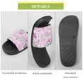 thumbnail image 7 of GZHJMY Stylish Slides for Women Men, Pink Striped Unicorn Soft Flexible Slip-on Sandals Slippers, 7 of 7