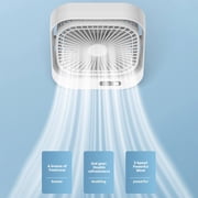 Desktop Fan Air Circulator, Illuminated Cooling Ventilador, Triple-speed Rotatable Fan, Quiet Rechargeable Multifunctional Device for Home Office Bedroom Camping Travel Indoor Use