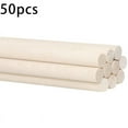 50Pcs Wooden Dowel Rods Unfinished Wood Dowels, Solid, Sanded Smooth
