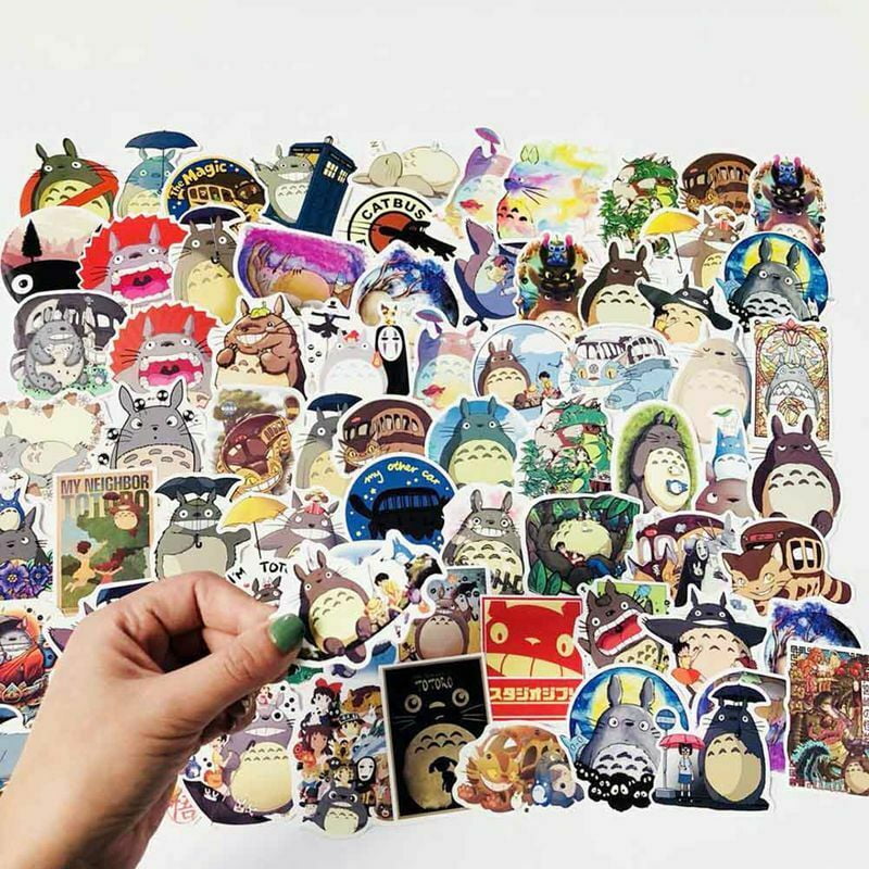 50 pack studio ghibli my neighbour totoro spirited away no face stickers walmart com