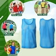 thumbnail image 5 of Blue Pinnies Soccer pinnies for Sports Soccer Mesh Basketball Jerseys Children Adult - 6 Pack - Adult Plus Size, 5 of 5