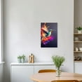 thumbnail image 4 of ZHONGYUTONG Hummingbird Canvas Wall Art Colorful Bird Painting Prints Abstract Animal Pictures for Kid's Room Nursery Framed (16.00" x 24.00"), 4 of 6