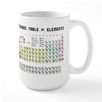 CafePress - The Periodic Table Of Ele - 15 oz Ceramic Large White Novelty Mug