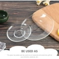 thumbnail image 6 of Zerodeko Clear Saucer Plates glass tea saucers snack plate: 2pcs 12cm coffee cup saucers clear sauce dish sushi vinegar dipping plate condiment dish mini appetizer plate for party Cupcake Plate, 6 of 18