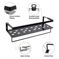 thumbnail image 2 of Uten Floating Shelves, Wall Mounted Iron Shelves Set of 2, Bathroom Storage Shelves with Towel Rack, Black, 2 of 12