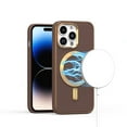 thumbnail image 6 of For Samsung Galaxy S24+ /S24 Plus Ultimate PU Leather Hybrid with MagSafe Compatible Bumper Hard PC Gold Frame Protection Cover ,Xpm Phone Case [ Coffee ], 6 of 10