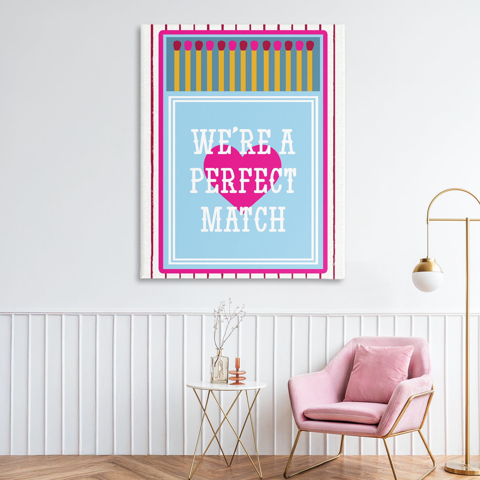 Stupell Industries We're A Perfect Match Canvas Wall Art, design by Lil' Rue