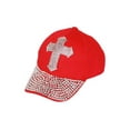 thumbnail image 1 of Studded Cross and Bill Baseball Cap - Red, 1 of 1