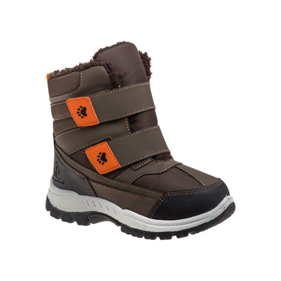 Rugged Bear Little Kids  Boys Snow Boots, Brownorange, 6