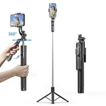 Handheld Gimbal Selfie Stick Stabilizer for Phones | Retractable Aluminum Alloy Tripod Stand | Anti-Shake Sensor | 19-75cm Extendable | Horizontal Vertical Switch | Live Streaming Vlogging | 1 Set