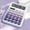 Purple, variant on Calculators Desktop Calculator Small Dualss Power Solar and Battery Desktop Calculator 12 Digits Large LCD Display Standard Function Calculator for Office School Home Business Daily Use