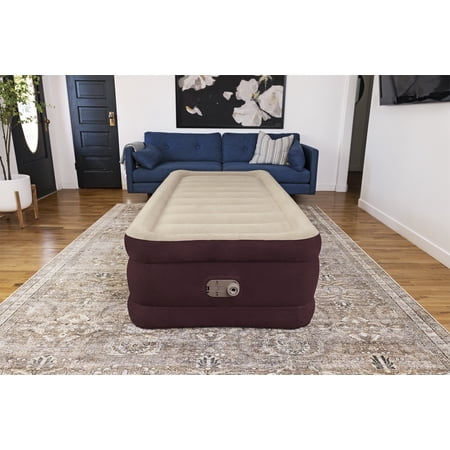 Bestway Maroon 20 Twin Air Mattress with Built-in Pump