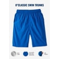 thumbnail image 2 of KingSize Men's Big & Tall 8" Classic Swim Trunks, 2 of 6