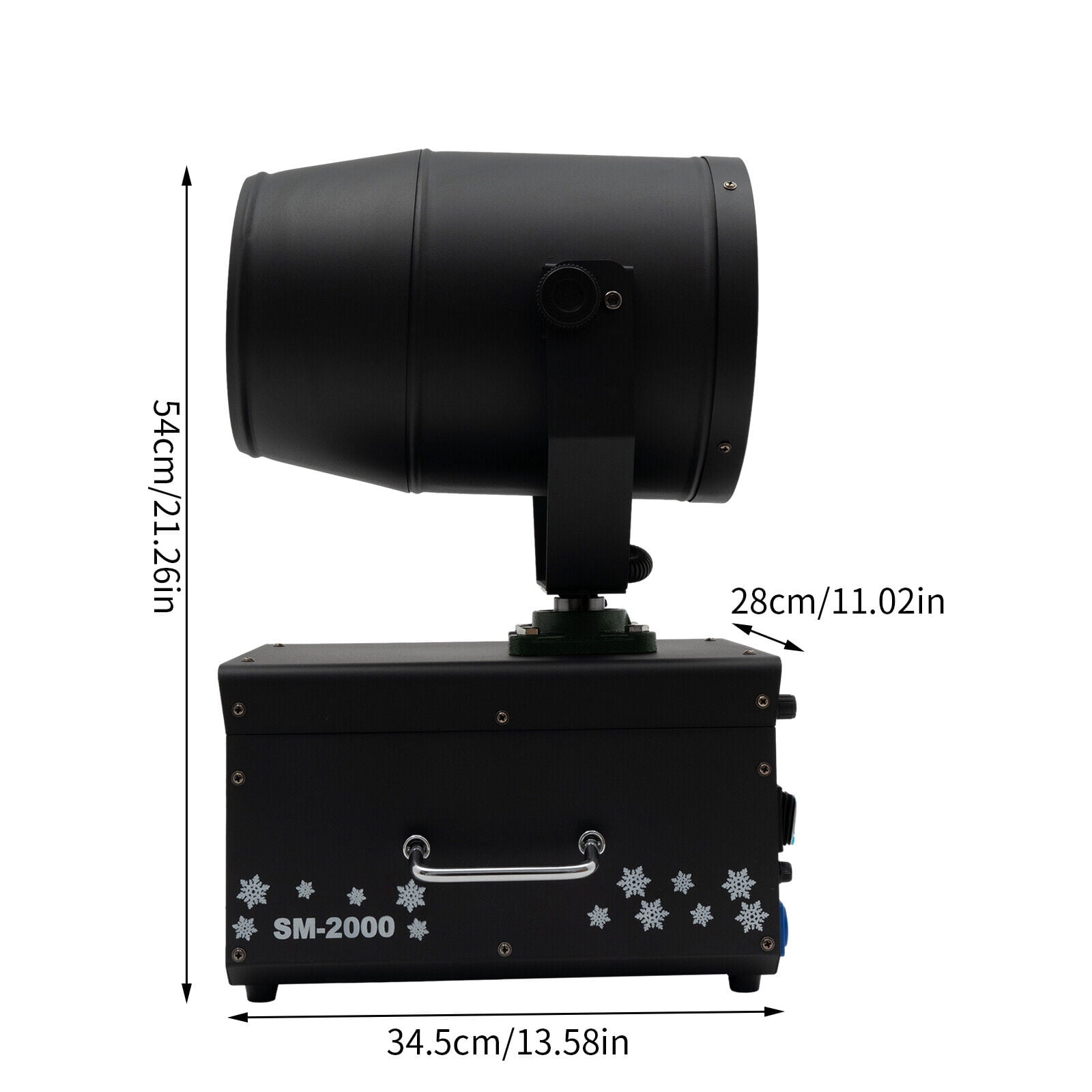 Fichiouy 2000W Snow Machine Snow Maker with Wired Remote Control Professional Stage DJ Party Snowflake Maker for Parties