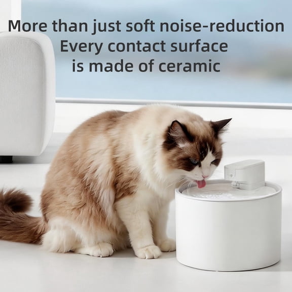 Quiet Water Fountain Ceramic Cat Water Fountain