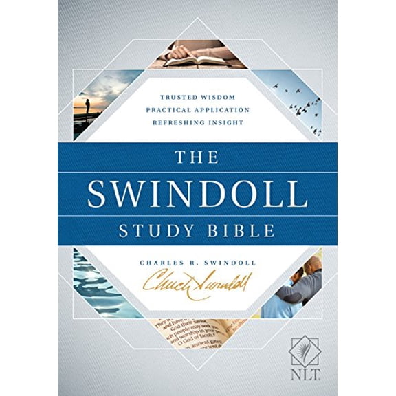 Pre-Owned Tyndale NLT The Swindoll Study Bible (Hardcover) New Living Translation Study Bible by Charles Swindoll, Includes Study Notes, Book Introductions, Application Articles, Holy Land Tour and