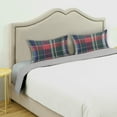 thumbnail image 3 of Yayeee Pillowcase Queen Size Set of 2 Satin Wrinkle Resistant Pillow Case, Warm Tartan Mosaic, 3 of 8