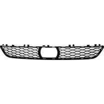 Bumper Grille Compatible With 2017-2021 BMW 530i xDrive Front, Center Black