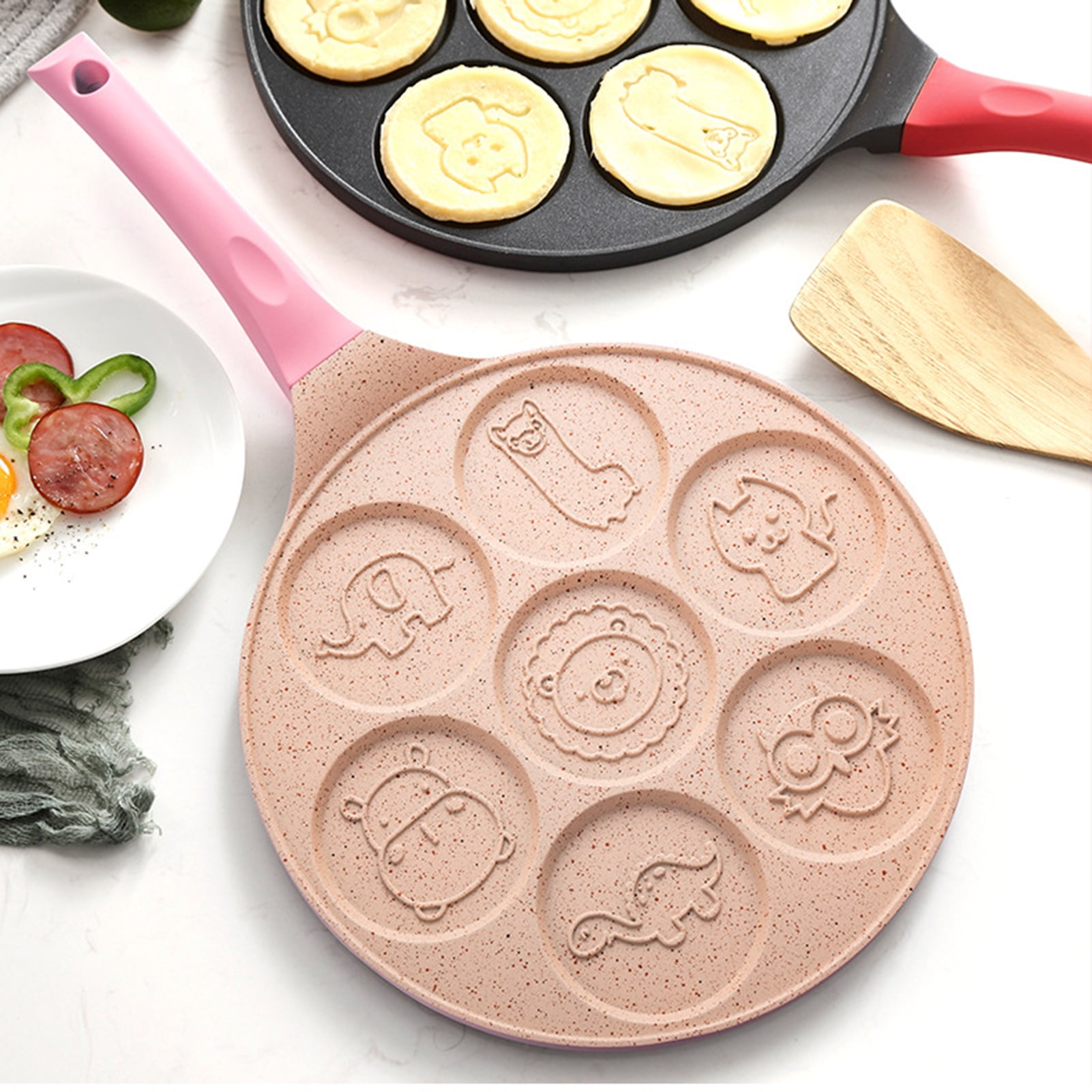 Zeus Pan-cake Pan Seven-hole Oil-proof Animal Face Print Non-stick Kid Breakfast Griddle for Home | Walmart Canada Zeus Pan-cake Pan Seven-hole Oil-proof Animal Face Print Non-stick Kid Breakfast Griddle for Home | Walmart Canada