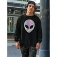 thumbnail image 2 of Multicolored Alien Sweatshirt Men -SPIdeals Designs, Male Large, 2 of 4