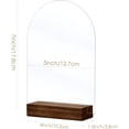 thumbnail image 2 of Blank Arched Acrylic Signs with Wooden Base 10 Pack Clear Blank Arched Acrylic Sheets, 2 of 5