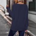 thumbnail image 5 of ManxiVoo Modern V Neck Button Down Shirt Long Sleeve Loose Fit Casual Top for Women Soft Everyday Comfortable Tunic Style Blouse XXL Size Blue, 5 of 8