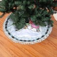 thumbnail image 1 of Falda de árbol de Navidad con flecos de encaje, letrero de corona navideña Let It Snow, muñeco de nieve familiar de metal redondo para garaje, falda de árbol suave, ligera y agradable al tacto de 48", 1 of 7