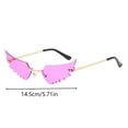 thumbnail image 2 of Lunettes de Soleil Rétro Forme Irrégulière Unisexe, 2 of 2