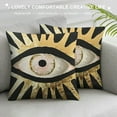 thumbnail image 3 of Nawypu  Printed Gold Foil Evil Eye in Blush Hidden Throw Pillow Covers (Two Sides), 3 of 5