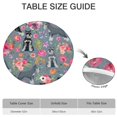 thumbnail image 6 of Schnauzer and Pioneer Flower Round Fitted Tablecloth with Elastic Edge,Dining Table Cover Waterproof,Outdoor Round Tablecloth for Camping,Dining,Indoor and Outdoor, 6 of 7