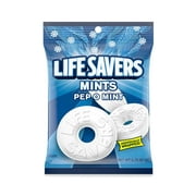 Lifesavers LIFE SAVERS Pep-O-Mint Breath Mints Hard Candy Individually Wrapped, 6.25 oz Bag