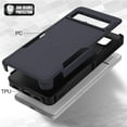 thumbnail image 4 of for Google Pixel 7a Case: Dual Layer Protective Heavy Duty Cell Phone Cover Shockproof Rugged with Screen Protector - Military Protection Bumper Tough - Google Pixel 7a 2023, Blue, 4 of 15