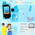 thumbnail image 6 of Presents for Boy 6 7 8 9 Kids Phonees: Boy Gifts Age 6-10 Year Old Birthday Gifts for Kids Learning Phone 7 8 9 10 Year Old Boys Toy Smart Phone for Boys Age 10 - 12 Boy Blue Phone, 6 of 8