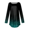 thumbnail image 5 of kytmyeq Women's Loose Round Neck Print Long Sleeve T-Shirt Top Pullover, 5 of 5