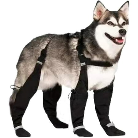 Tingzi XL-Dog Rain Boots Waterproof Dog Boots with Suspenders Anti-Slip Dog Shoes Reflective Dog Boots & Paw Protectors for Medium Large Dogs  Dog Shoes for Hiking  Rainy and Snowy Days