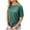 Green, variant on yillto Womens Summer Tshirts 1/2 Sleeve Buttons Crewneck Casual Tops Loose Solid Color Tee Shirts