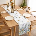 thumbnail image 3 of Floral Eucalyptus Leaves Table Runner - 70 Inch Long, Kitchen Dining Table Runner Dresser Scarves, Summer Botanical Watercolor Daisy Farmhouse Decor for Coffee Tables Wedding Party Banquet, 3 of 8