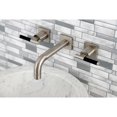 thumbnail image 2 of Kingston Brass KS6128CKL Kaiser Double-Handle Wall Mount Bathroom Faucet, Brushed Nickel, 2 of 8