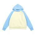 thumbnail image 4 of Boys And Girls Sweatshirt Crew Neck Hoodies Mid Size Children's Color Blocked Pullover Tops Hooded Sports Jackets, 4 of 9