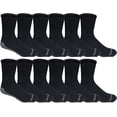 thumbnail image 2 of Yacht & Smith 12 Pairs Of Loose Fit Gripper Bottom Diabetic Non-Skid Slipper Black Socks, Grippy Hospital Sock, Wholesale Bulk (12 Pairs Men Gripper Socks, One Size), 2 of 7