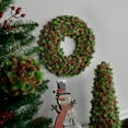 thumbnail image 3 of Northlight MIni Pinecone and Berries Small Frosted Christmas Wreath - 13" - Unlit, 3 of 7