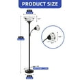 thumbnail image 6 of ModFusion Floor Lamp with Dual lampshades & Durable Iron & Glass, Black, 6 of 9