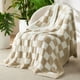 thumbnail image 3 of Manta de cama a cuadros, color beige, 150 x 200 cm, supersuave, 3 of 9