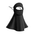 thumbnail image 2 of Couvre-visage Léger et Respirant avec Protection Solaire, Cagoule Ajustable avec Rabat de Nuque et Bouclier UV, Capuche Portable pour Vélo Randonnée Pêche Course Golf, Noir, 2 of 6