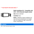 thumbnail image 2 of Radio Installation Kit - Compatible with 2014 - 2016 Chevy Impala Limited 2015, 2 of 2