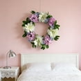 thumbnail image 5 of Artificial Flower Wreath Under $5! Kadlawus Artificial Flower Wreath, 20 Inch Spring Summer Wreath for Wall and Door, Colorful Floral Wreath for Easter and Wedding, Home Decor Wreath for Window, 5 of 6