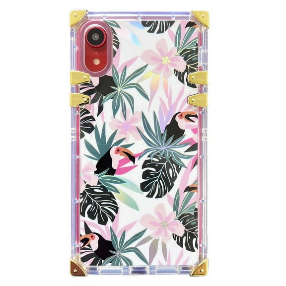 Designed for iPhone Xr Case for Girls Women, Slim Shockproof Heavy Duty for Girls Women Sparkle Shining Glitter Luxury TPU Cover for iPhone Xr, White